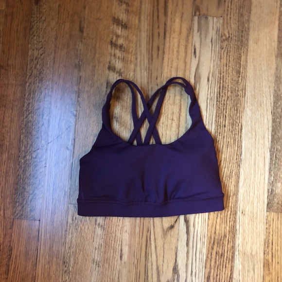 Lululemon Energy Bra - Maroon Double Crossed Back - Picture 3 of 4